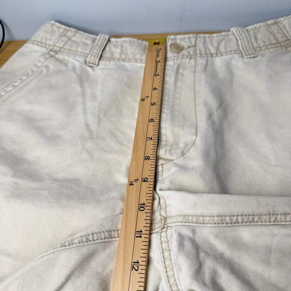 Vintage Y2K Mens Baggy Chino Shorts 34 Distressed Gorpcore Skater Grunge Utility